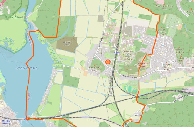 Karte Golmer Grenzen aus Open Street Map