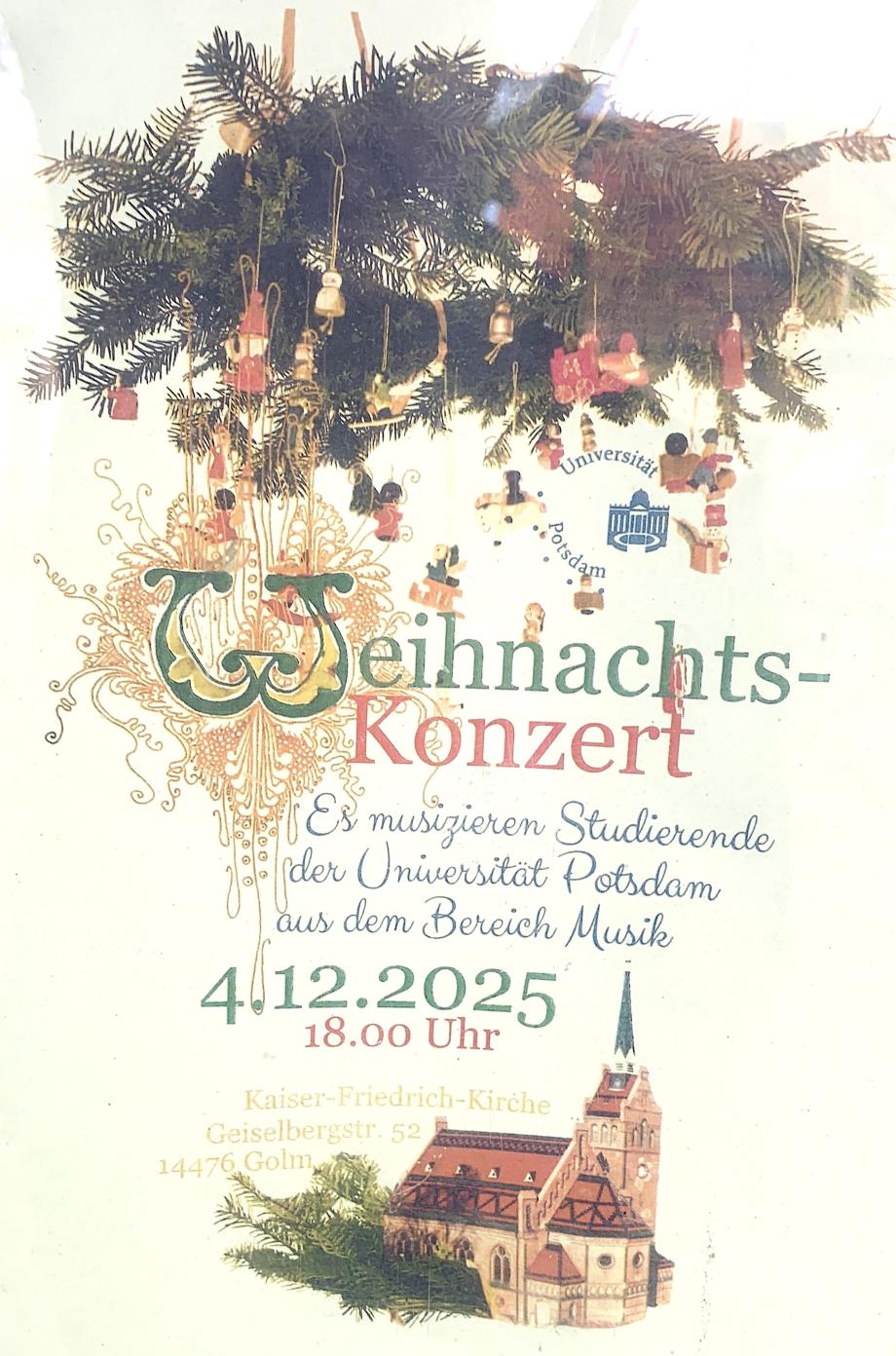 Flyer Weihnachtskonzert