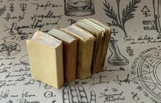 alte Bücher im Miniaturformat