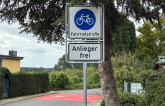 Fahrradstraße Golmer Damm