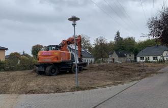 Bagger an der Ritterstraße
